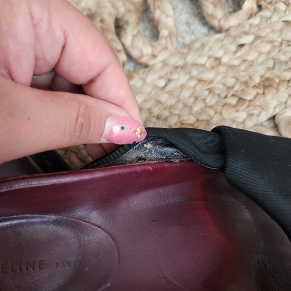 Celine Twist Knot Black Leather Slide Sandals Designer Beach Boho Classic 37 - Picture 10 of 13